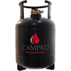 Campko genopfyldelig gastank i stål, 22 ltr.